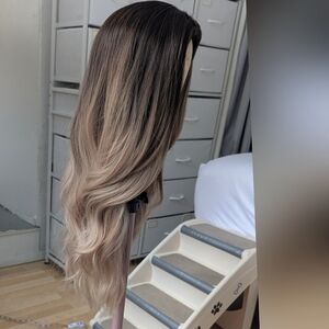 Ombre Brown and Blonde Wig 24-25", Synthetic